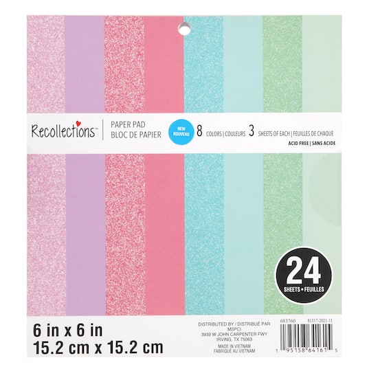 Neon Paper Pad by Recollections&#x2122;, 6&#x22; x 6&#x22;